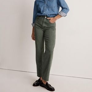 Madewell The Perfect Vintage Straight Jean in Windowpane